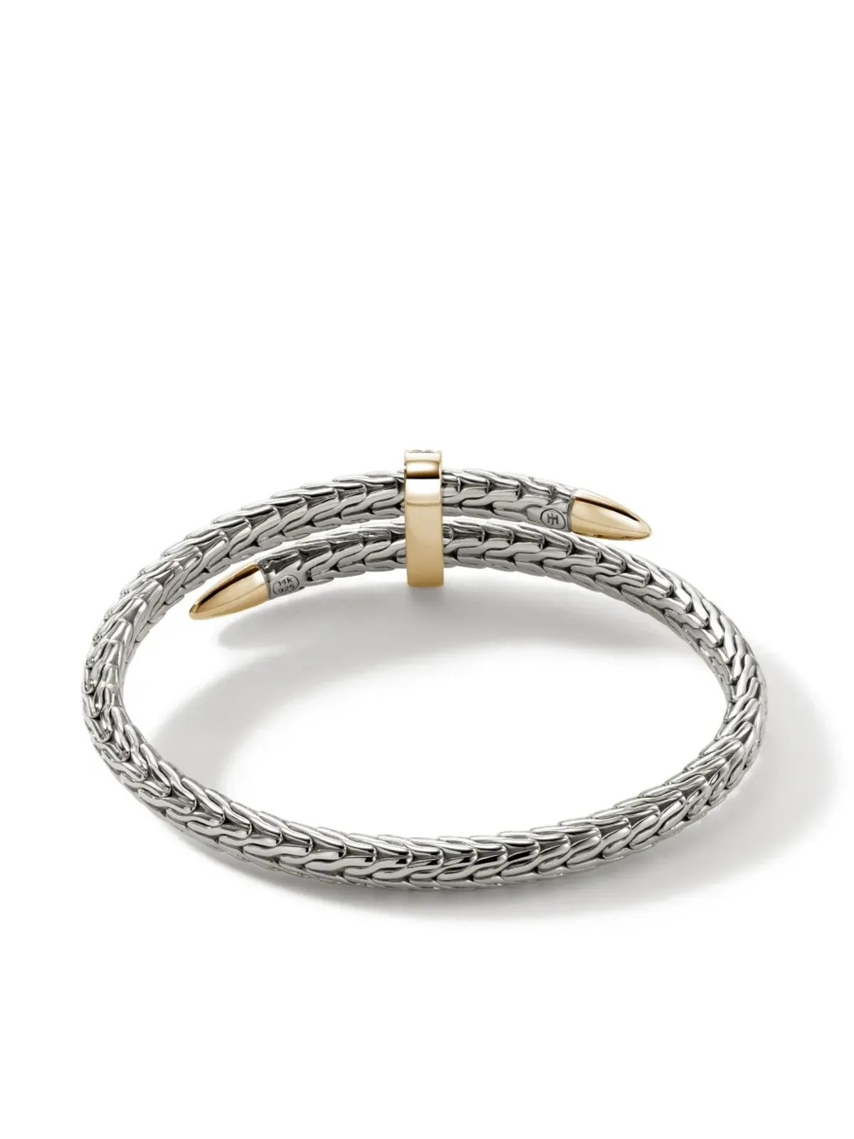 John Hardy sterling-silver and 14k yellow-gold Spear Flex diamond bracelet - 画像2