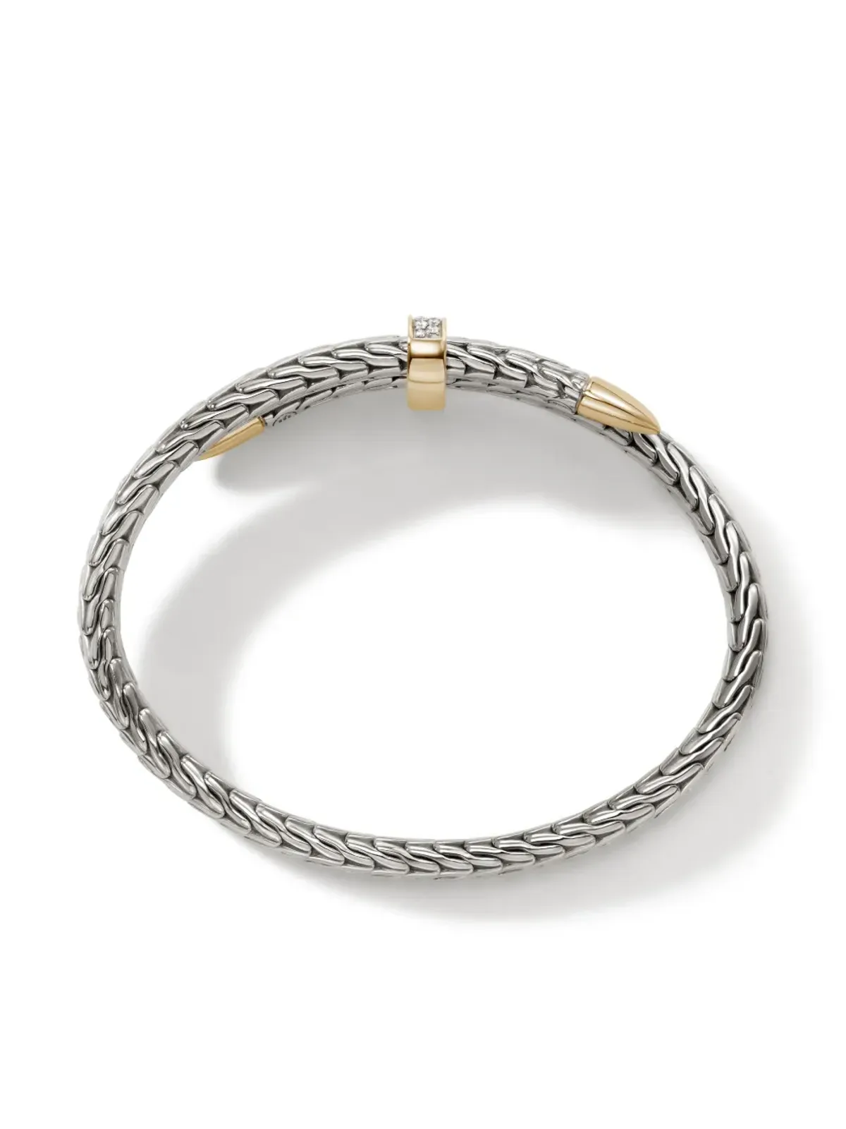 John Hardy sterling-silver and 14k yellow-gold Spear Flex diamond bracelet - 画像3
