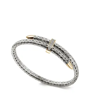 John Hardy sterling-silver and 14k yellow-gold Spear Flex diamond bracelet - サムネイル4
