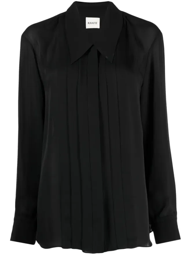 KHAITE KHAITE ドリアン シルクシャツ - ブラックの商品画像