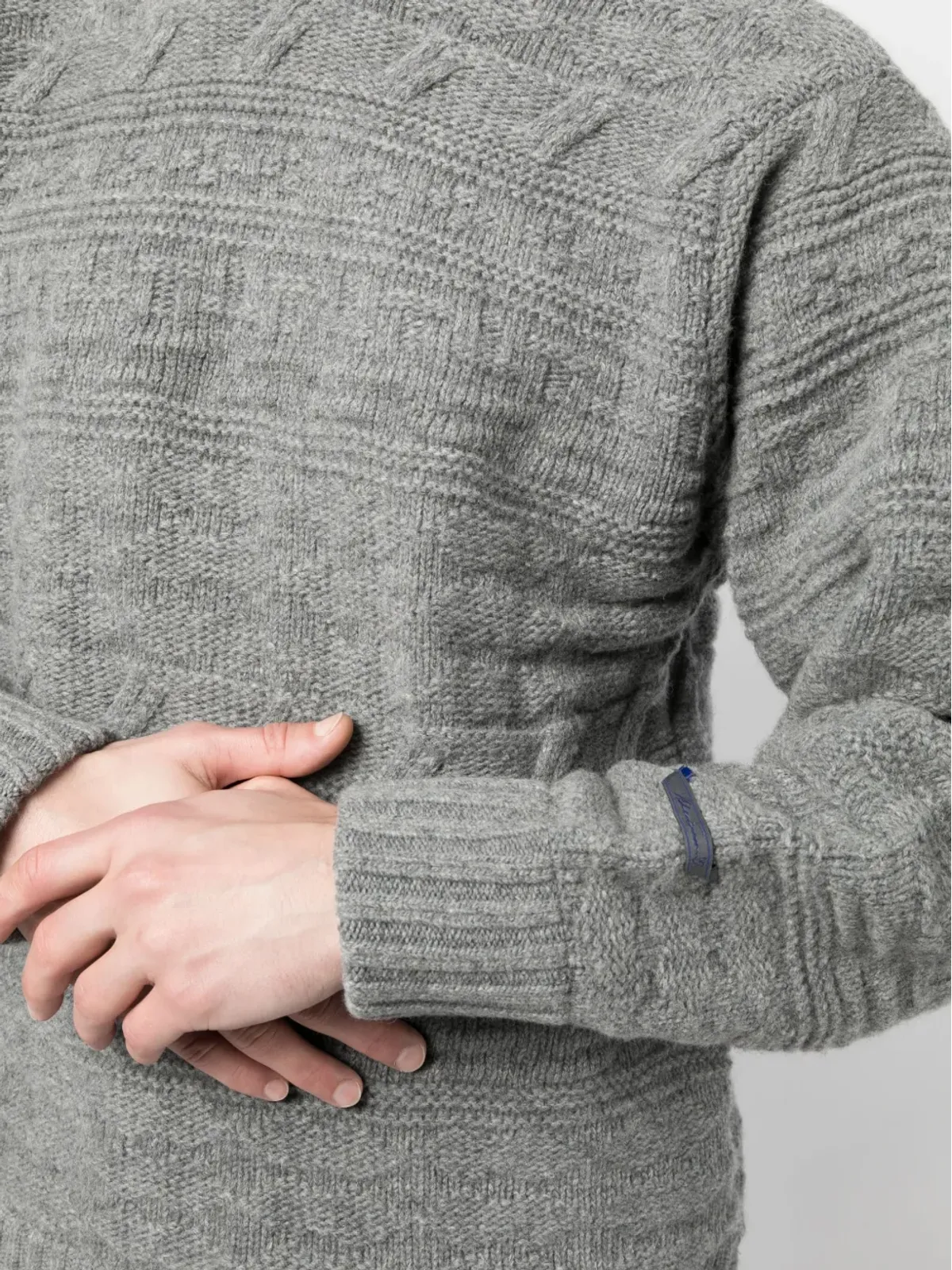 Ader Error ロゴパッチ付き チャンクニット ジャンパー - グレー - 画像5