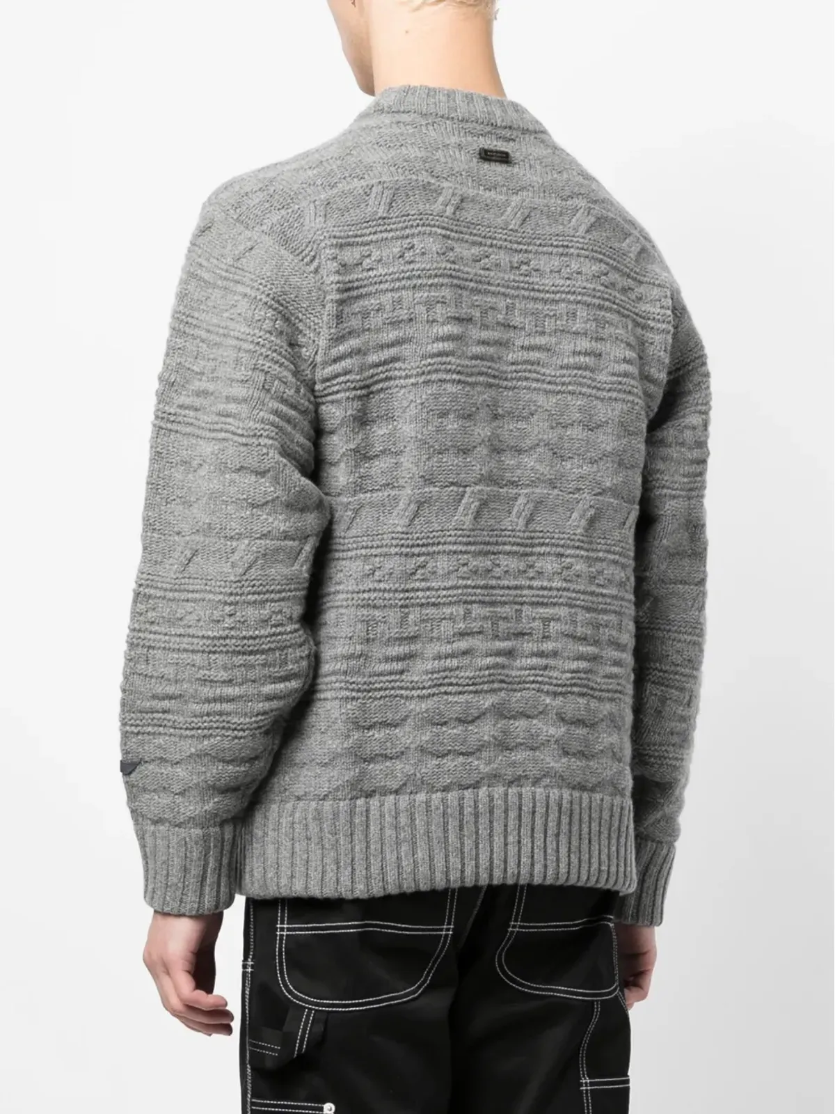 Ader Error ロゴパッチ付き チャンクニット ジャンパー - グレー - 画像4