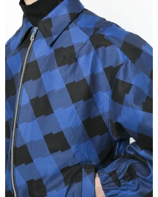 Ader Error ロゴパッチ チェック柄ボンバージャケット - サムネイル5