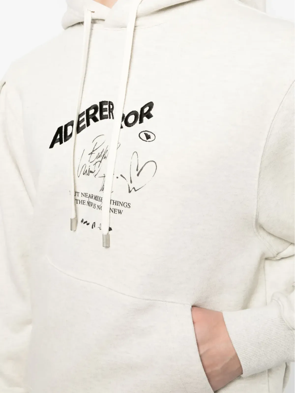 Ader Error ロゴプリント ストレッチコットン パーカー - 画像5