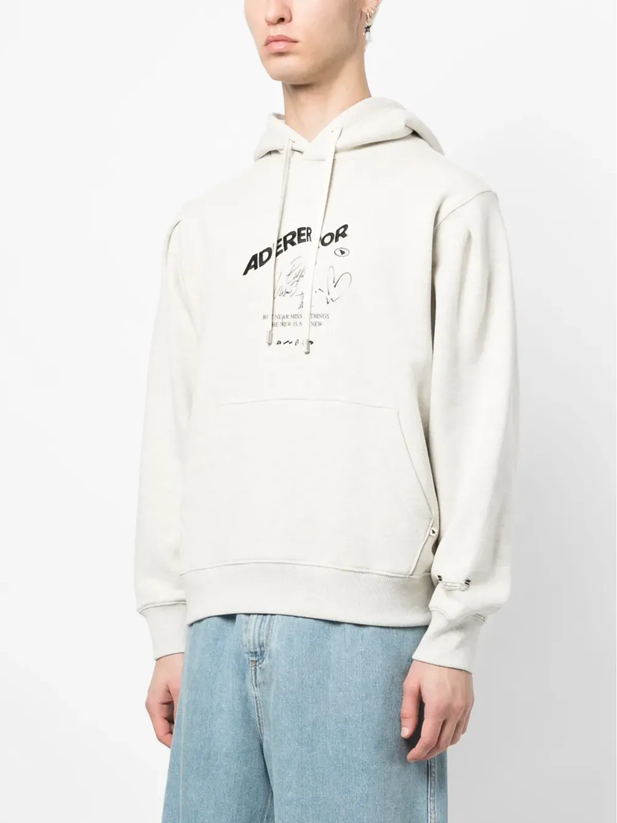 Ader Error ロゴプリント ストレッチコットン パーカー - 画像3