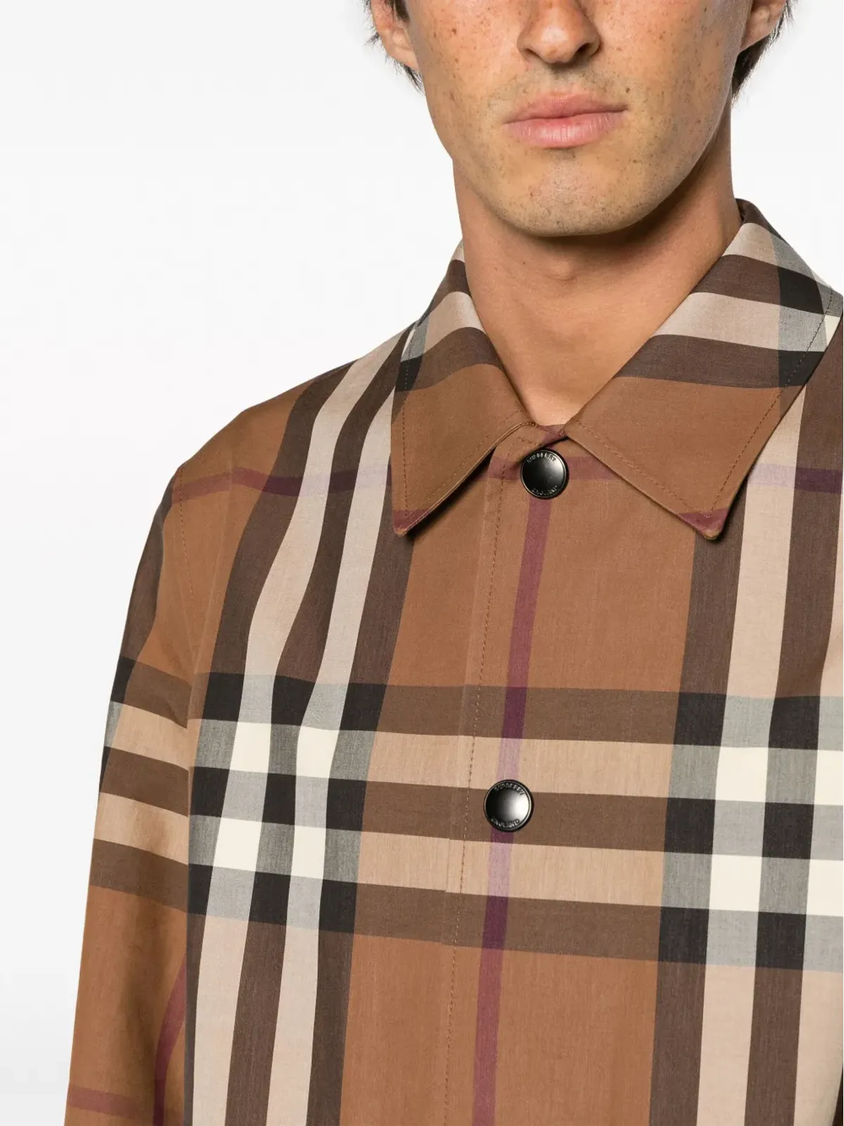 Burberry ヴィンテージチェック柄コットンコート - 画像5