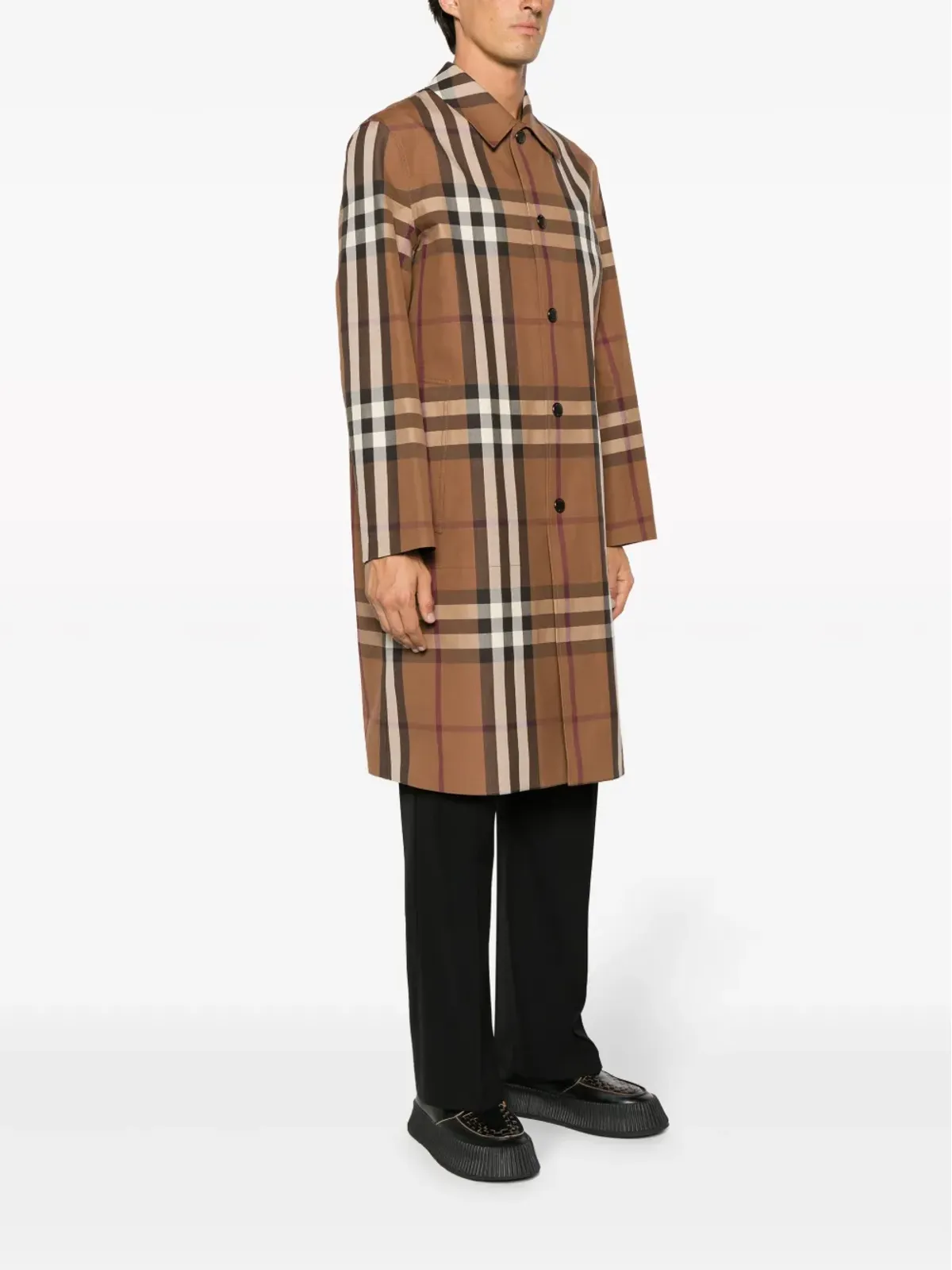 Burberry ヴィンテージチェック柄コットンコート - 画像3