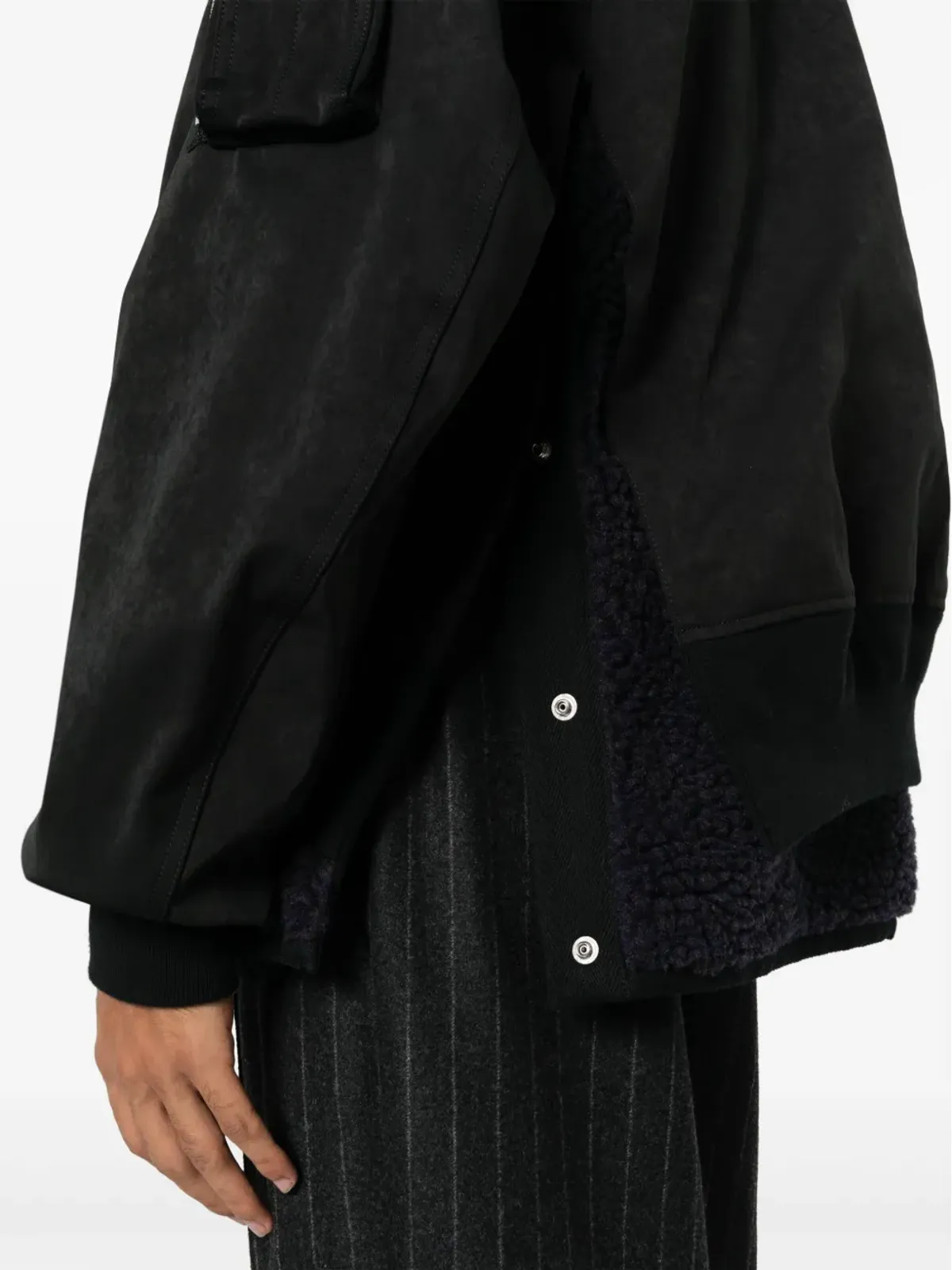 sacai レイヤード バンドカラー ボンバー ジャケット - 画像5