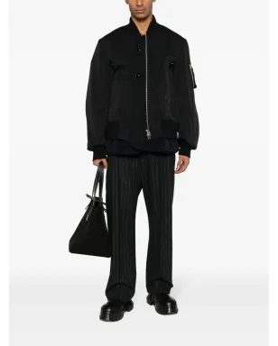 sacai レイヤード バンドカラー ボンバー ジャケット - サムネイル2
