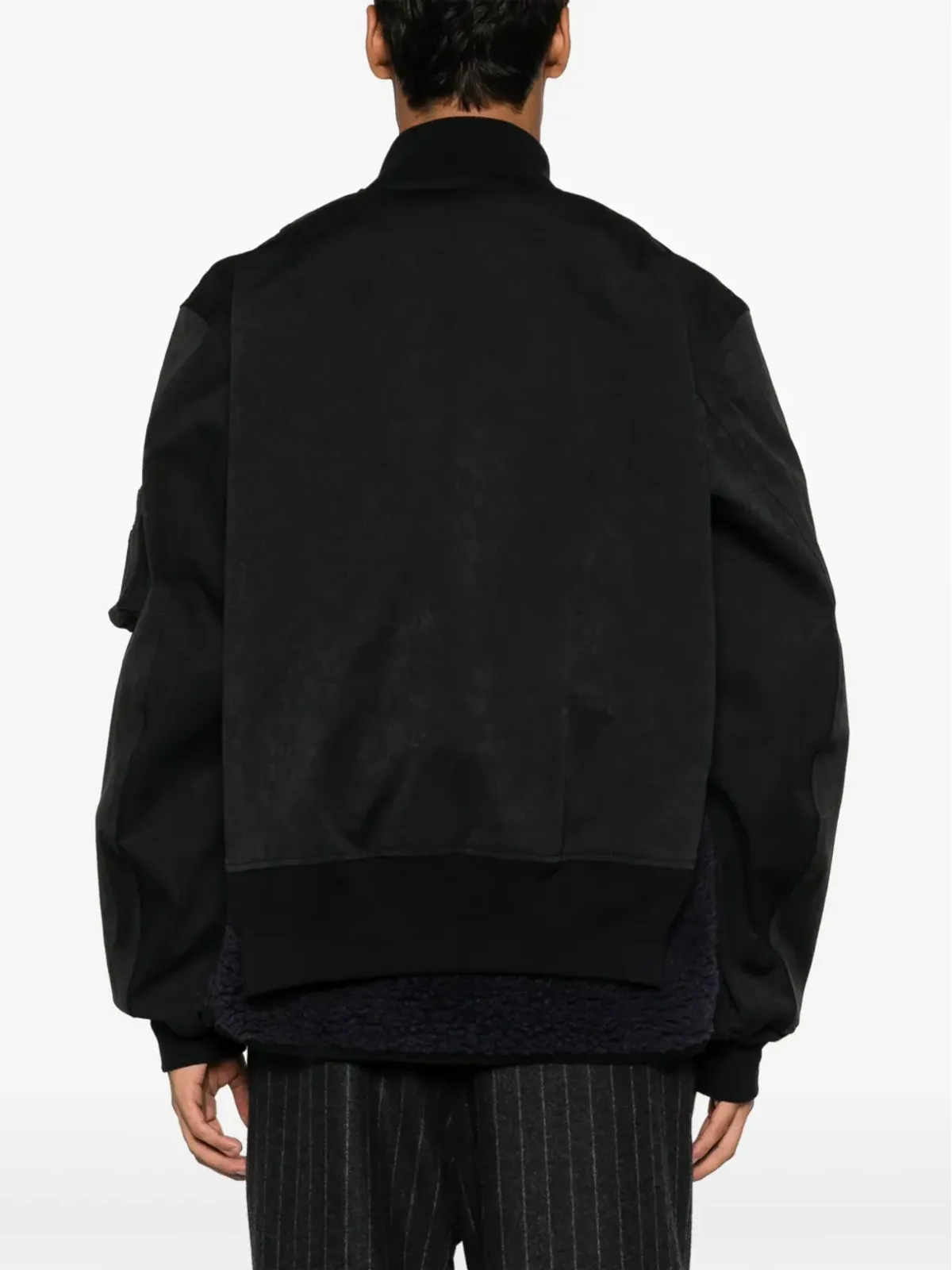 sacai レイヤード バンドカラー ボンバー ジャケット - 画像4