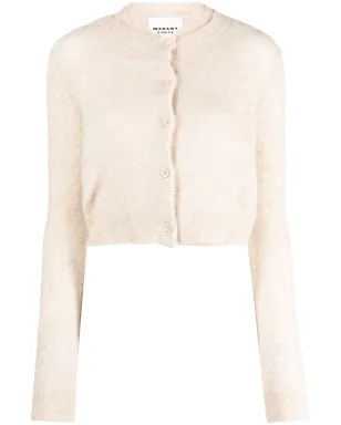 MARANT ÉTOILE Amenita クロップドカーディガン ベージュ - サムネイル1