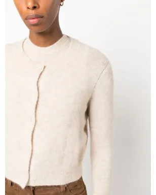 MARANT ÉTOILE Amenita クロップドカーディガン ベージュ - サムネイル5