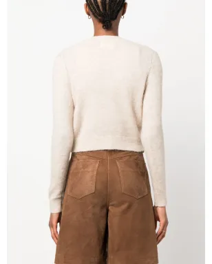 MARANT ÉTOILE Amenita クロップドカーディガン ベージュ - サムネイル4