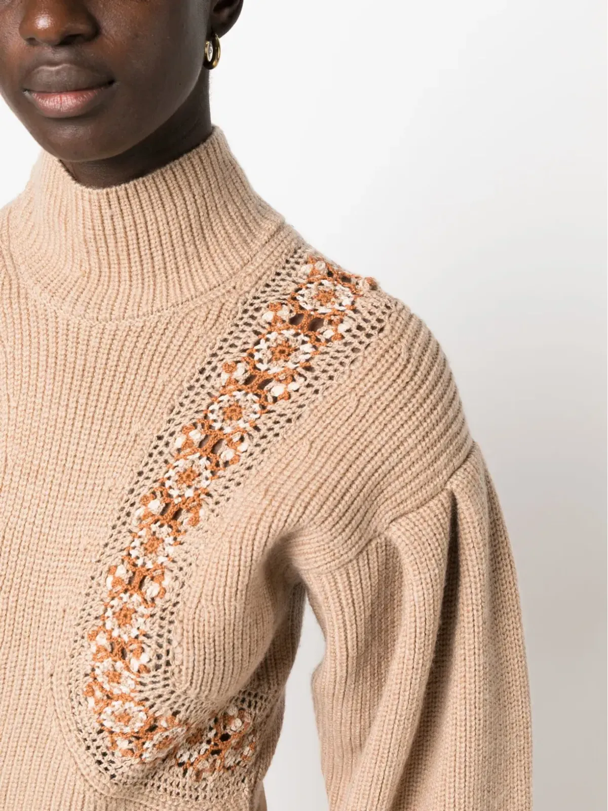 Ulla Johnson クロシェディテールのメリノジャンパー - 画像5