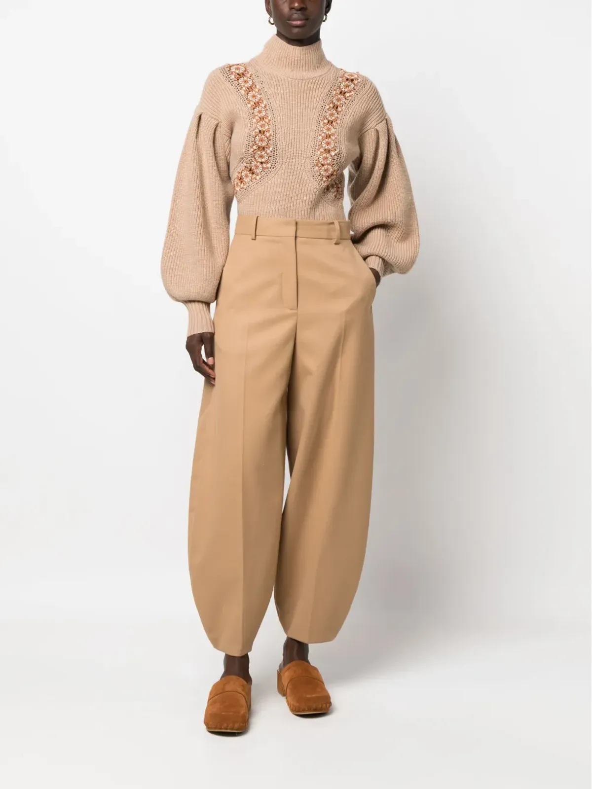 Ulla Johnson クロシェディテールのメリノジャンパー - 画像2