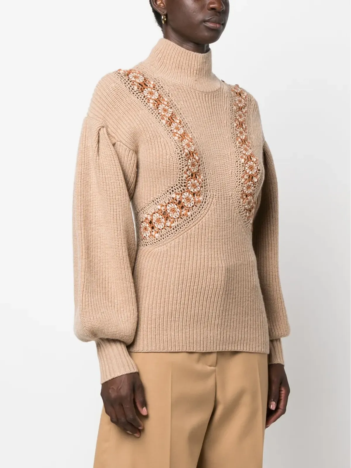 Ulla Johnson クロシェディテールのメリノジャンパー - 画像3