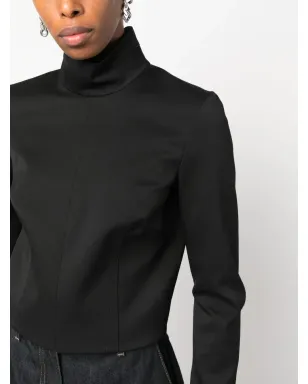 MM6 Maison Margiela クロップドハイネックブラウス - サムネイル5
