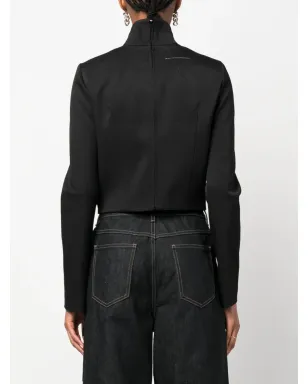 MM6 Maison Margiela クロップドハイネックブラウス - サムネイル4