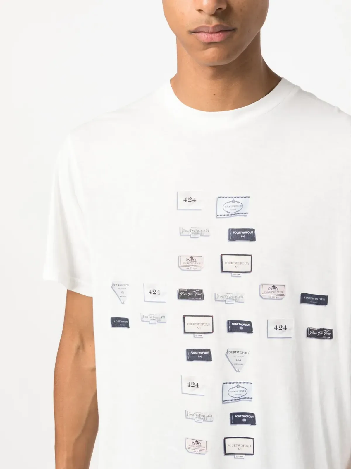 424 グラフィックプリント コットン Tシャツ - 画像5