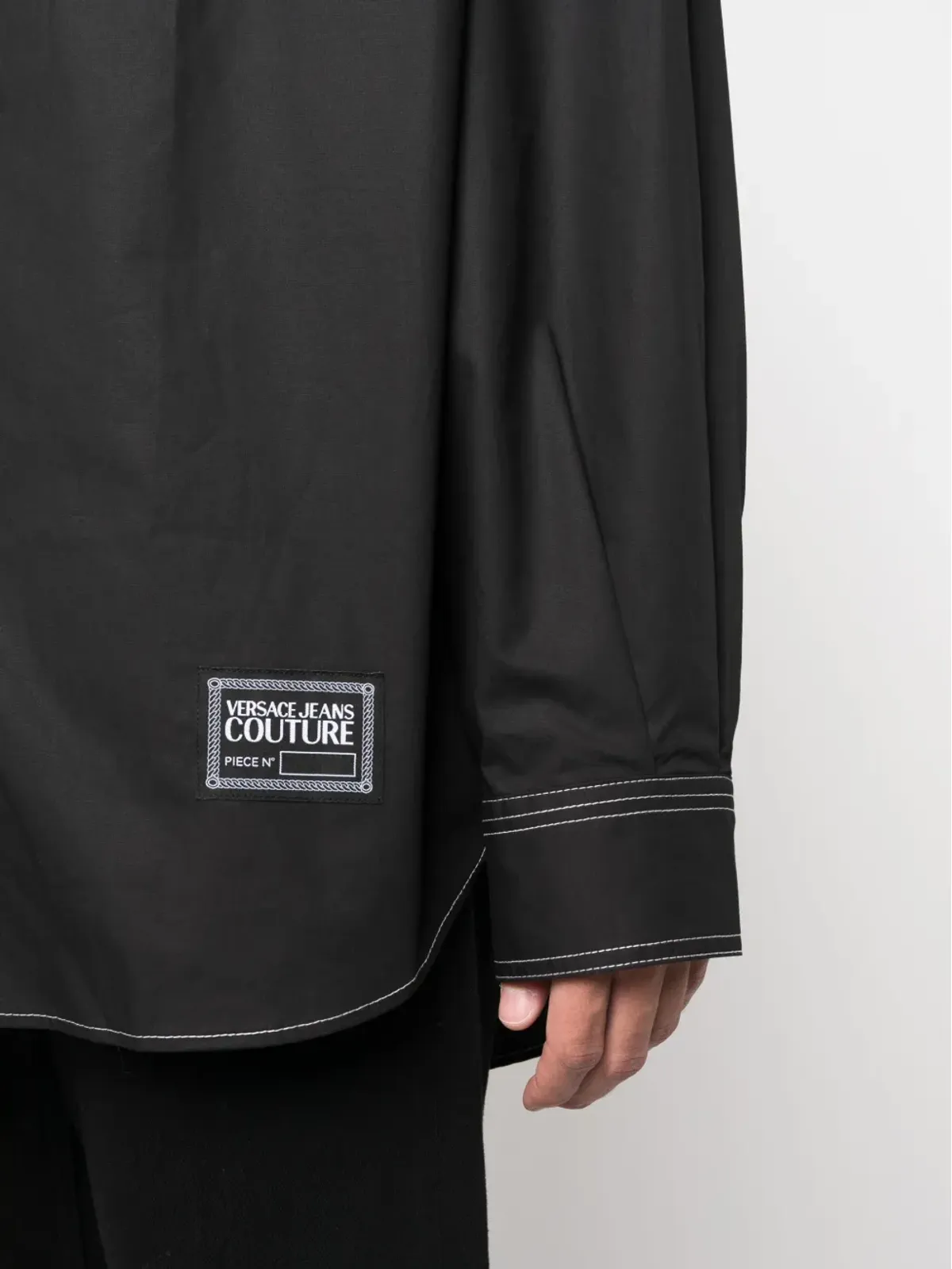 Versace Jeans Couture ロゴパッチコットンシャツ - 画像5