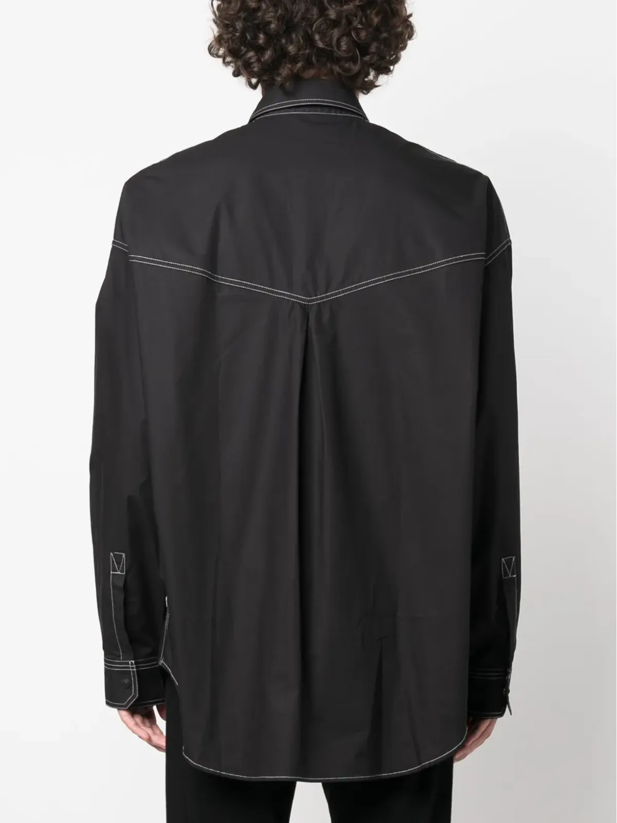 Versace Jeans Couture ロゴパッチコットンシャツ - 画像4