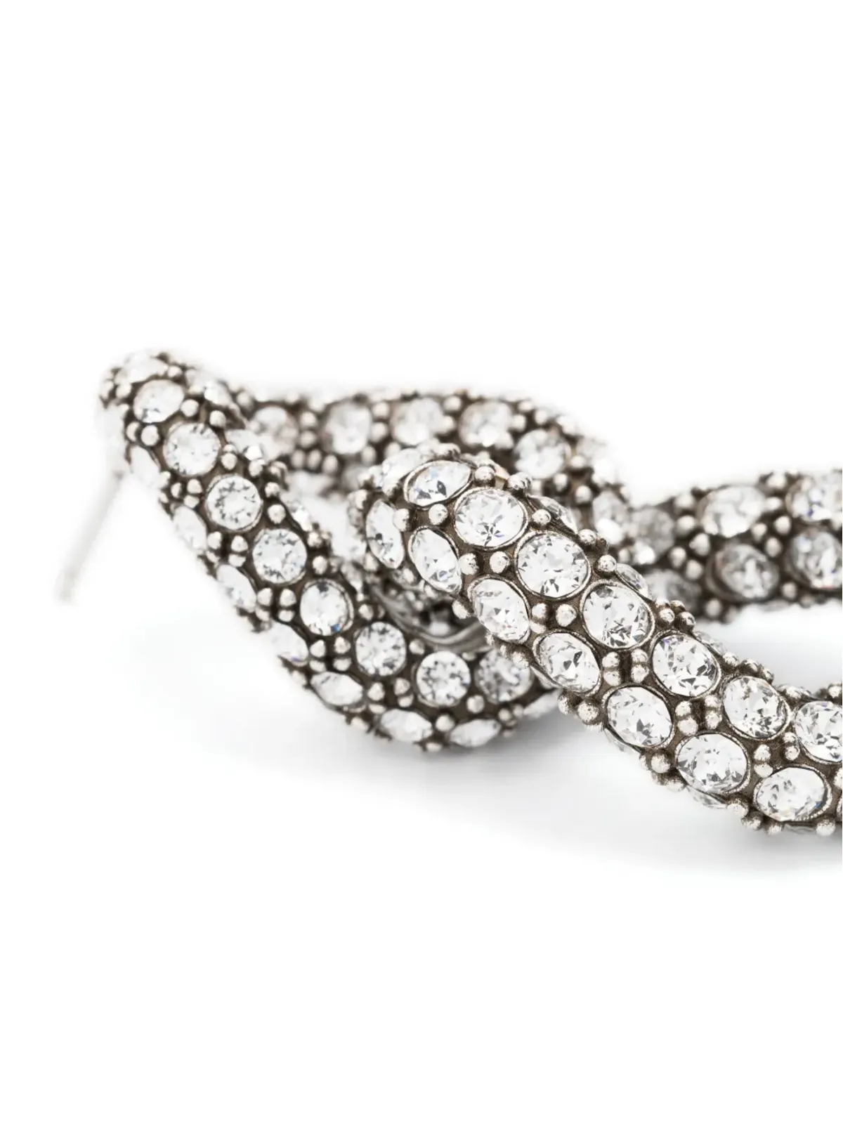 ISABEL MARANT Funky Ring crystal-embellished earrings - Silver - 画像3