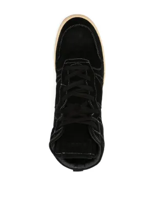 RHUDE Rhecess ハイトップ スエード スニーカー ブラック - サムネイル4
