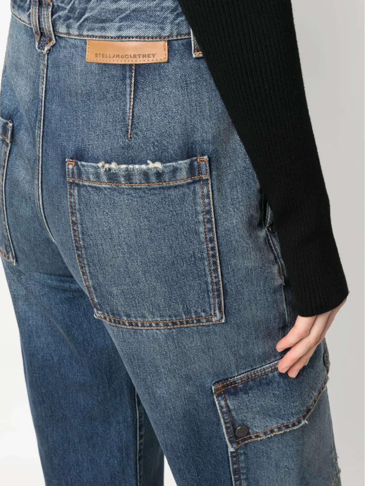 Stella McCartney カーゴポケット付きストレートジーンズ - 画像5