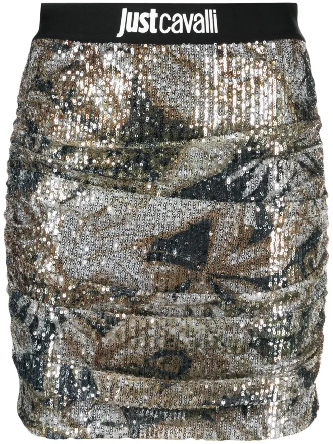Just Cavalli Just Cavalli スパンコール入りルーシュスカートの商品画像