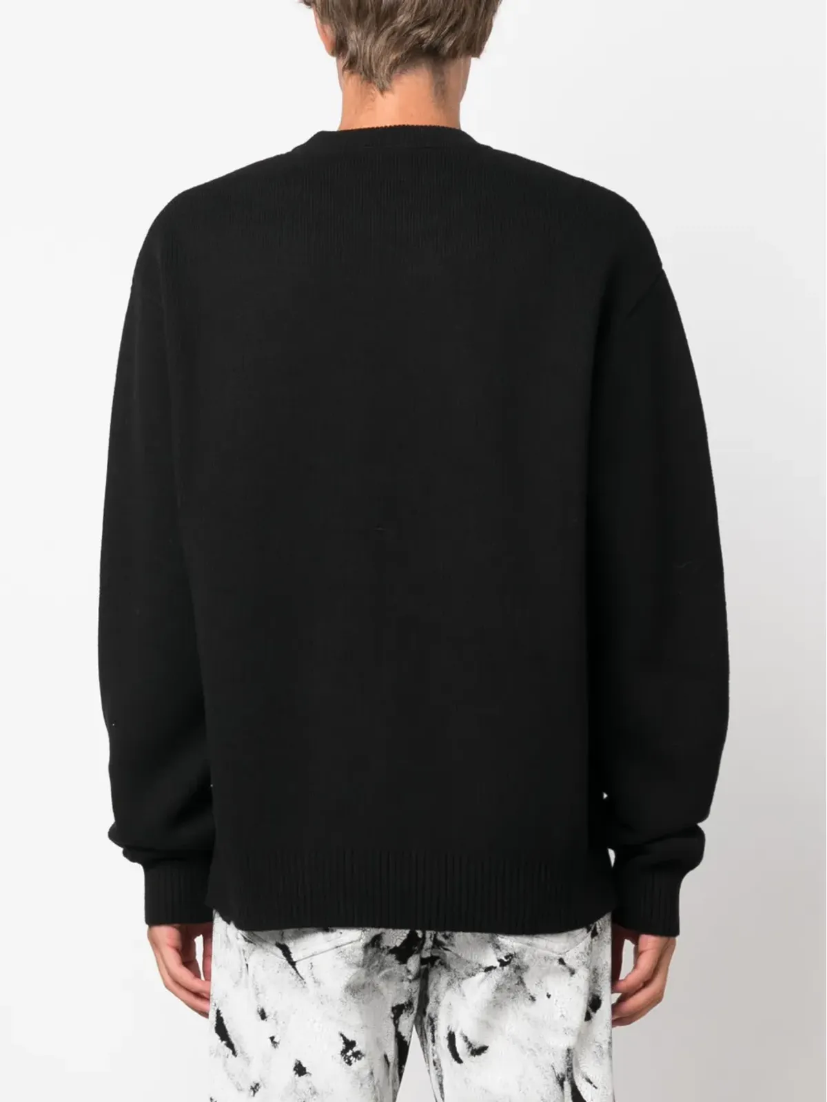 Just Cavalli インターシャ編み ロゴ コットン セーター - 画像4