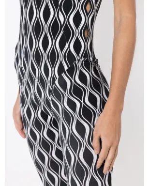 AMIR SLAMA GYM グラフィックプリント カットアウト ジャンプスーツ（ブラック） - サムネイル5