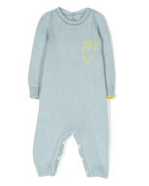 Gensami kids ハート刺繍入りニットロンパース - サムネイル1