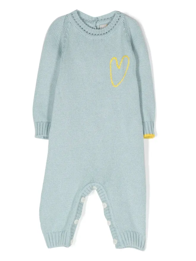 Gensami kids Gensami kids ハート刺繍入りニットロンパースの商品画像