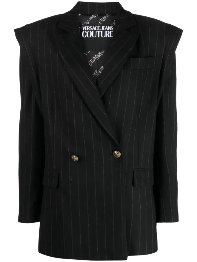 Versace Jeans Couture Versace Jeans Couture ピンストライプ柄 ダブルブレスト ブレザーの商品画像