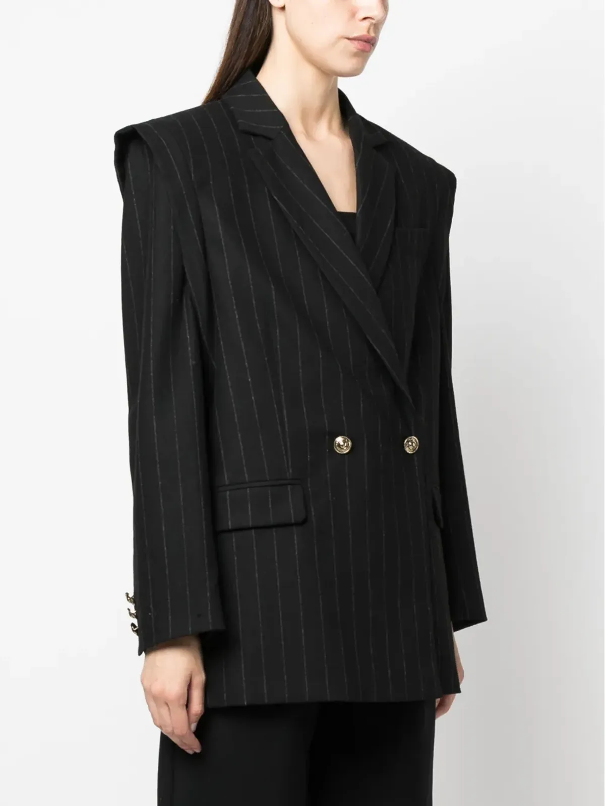 Versace Jeans Couture ピンストライプ柄 ダブルブレスト ブレザー - 画像3