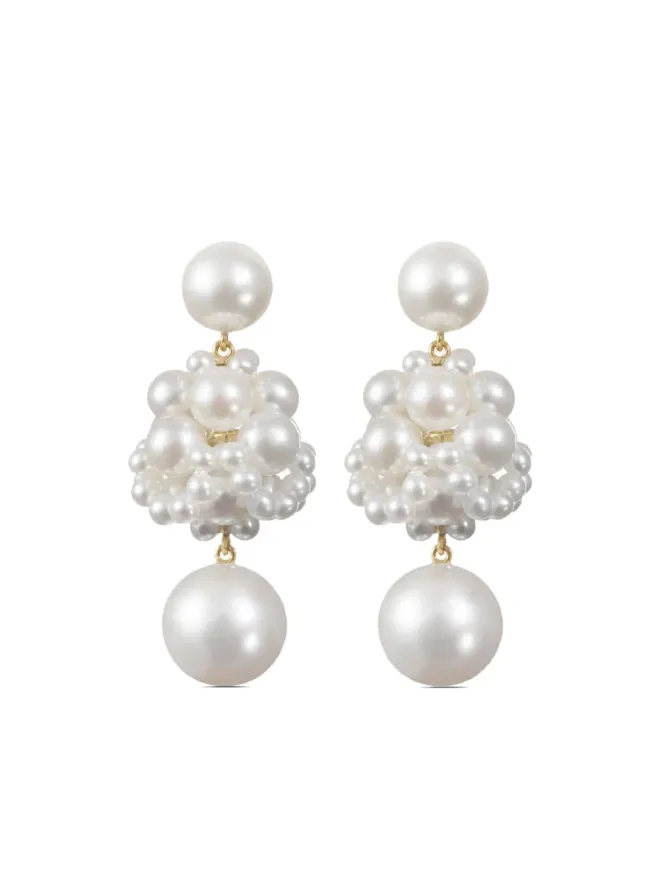 Sophie Bille Brahe Sophie Bille Brahe 14ktリサイクルイエローゴールド Dora淡水パール イヤリングの商品画像