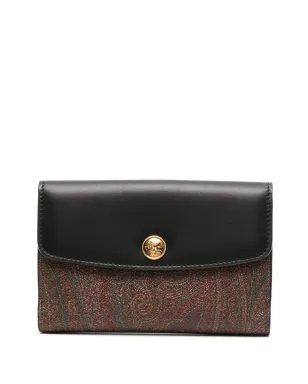 ETRO エトロ Essential ペイズリープリント レザー ウォレット - ブラック - サムネイル1