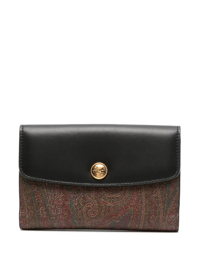 ETRO ETRO エトロ Essential ペイズリープリント レザー ウォレット - ブラックの商品画像
