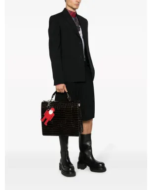 Walter Van Beirendonck クロコダイル型押しカーフレザー バッグ - サムネイル2