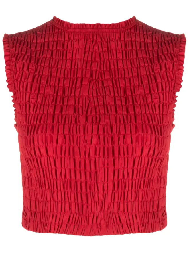 Patou Patou スモックド・クロップトップの商品画像