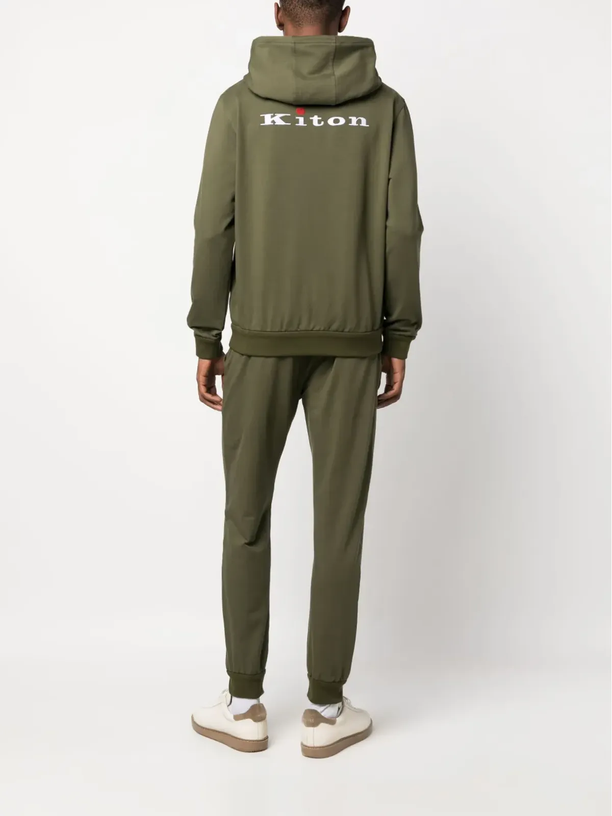 Kiton フーデッド トラックスーツ セット グリーン - 画像2