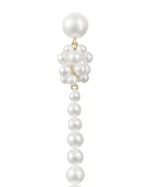 Sophie Bille Brahe 14Kリサイクルイエローゴールド Colonna 淡水パール イヤリング - サムネイル2