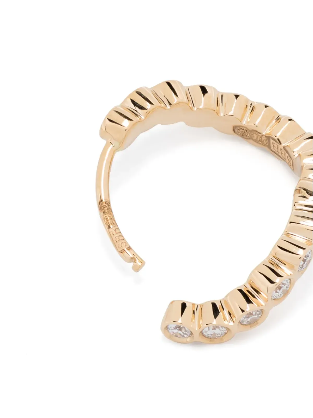 Sophie Bille Brahe 18kt yellow gold Petit Courant diamond earring - 画像3