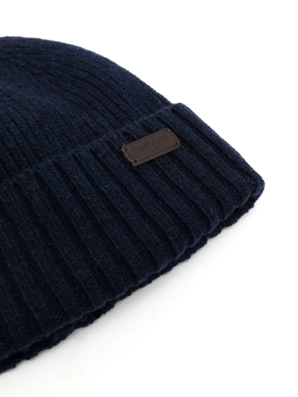 Barbour ロゴパッチ付きリブ編みニットビーニー - 画像2