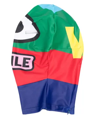 Walter Van Beirendonck グラフィックプリント カラーブロック フェイスマスク - ブルー - サムネイル1