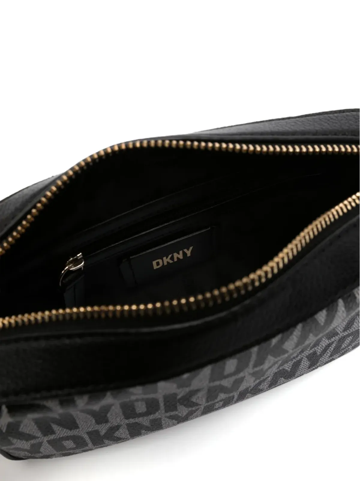 DKNY Sara ロゴプリント レザー クロスボディバッグ - 画像5