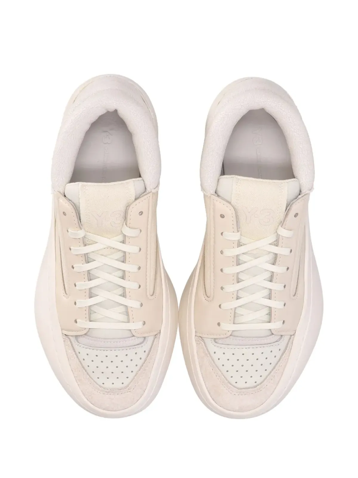 Y-3 Lux B-Ball レザースニーカー ホワイト - 画像4