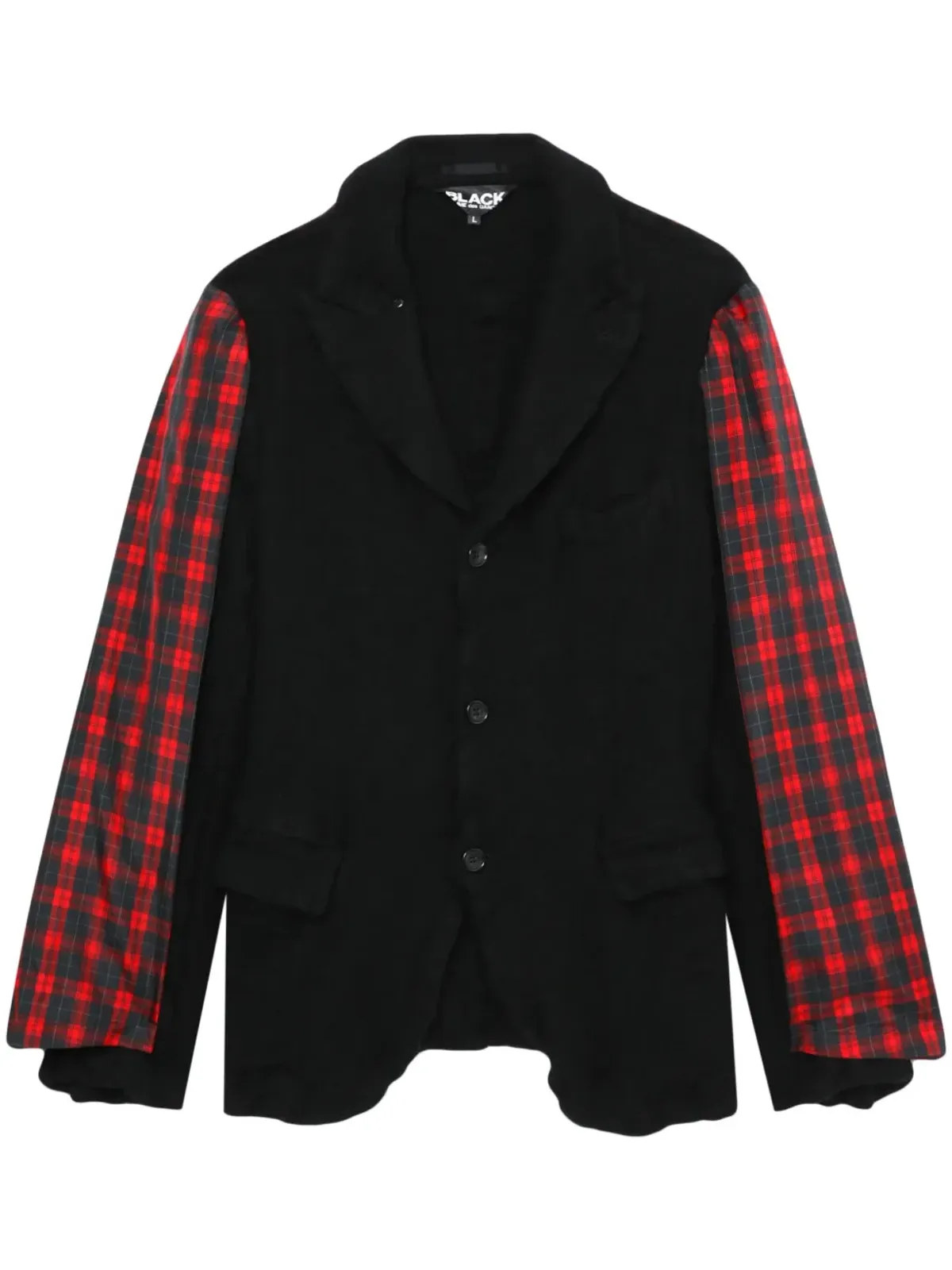 Black Comme Des Garçons panelled single-breasted blazer - 画像1