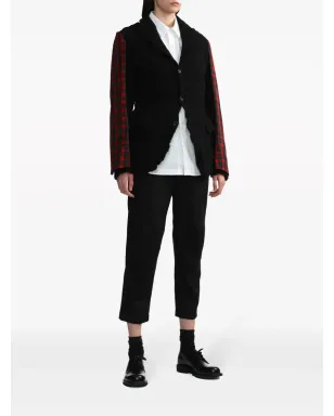 Black Comme Des Garçons panelled single-breasted blazer - サムネイル2