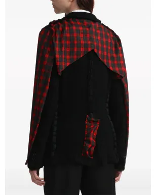 Black Comme Des Garçons panelled single-breasted blazer - サムネイル4